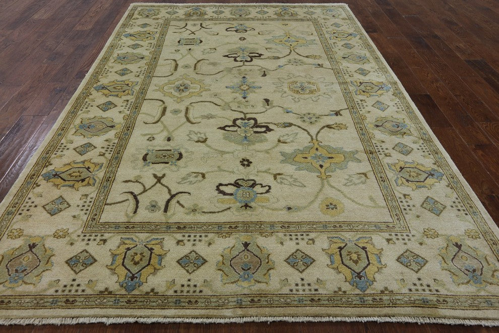 Handmade Chobi Peshawar Oriental Area Rug 6'x9', P2664