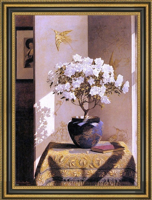 Jessica Hayllar a Sunny Corner Framed Premium Canvas Print, 16"x24"