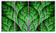 Exotic Green Biological Organism, Abstract Art on Canvas, 48"x28", 4 Panels