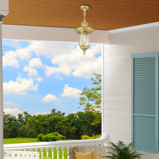 Oxford 1-Light Soft Gold Outdoor Medium Pendant Lantern