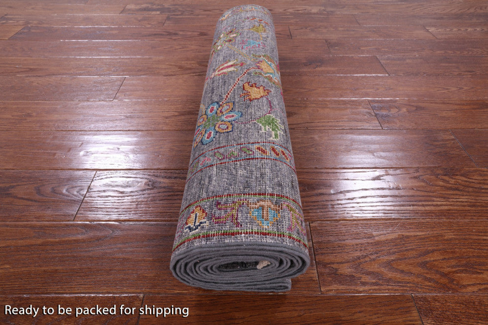 2' 7" X 9' 10" Persian Tabriz Hand Knotted Wool Runner Rug Q9647