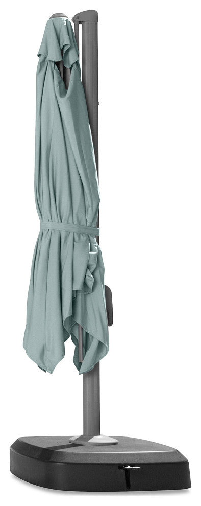 Portofino Comfort 10ft Sunbrella Outdoor Patio Resort Umbrella, Spa Blue