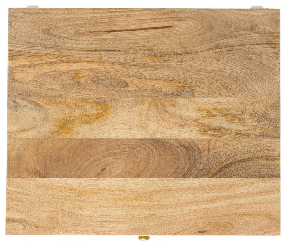 Safavieh Bahiti 1 Drawer Nighstand, Natural/Black