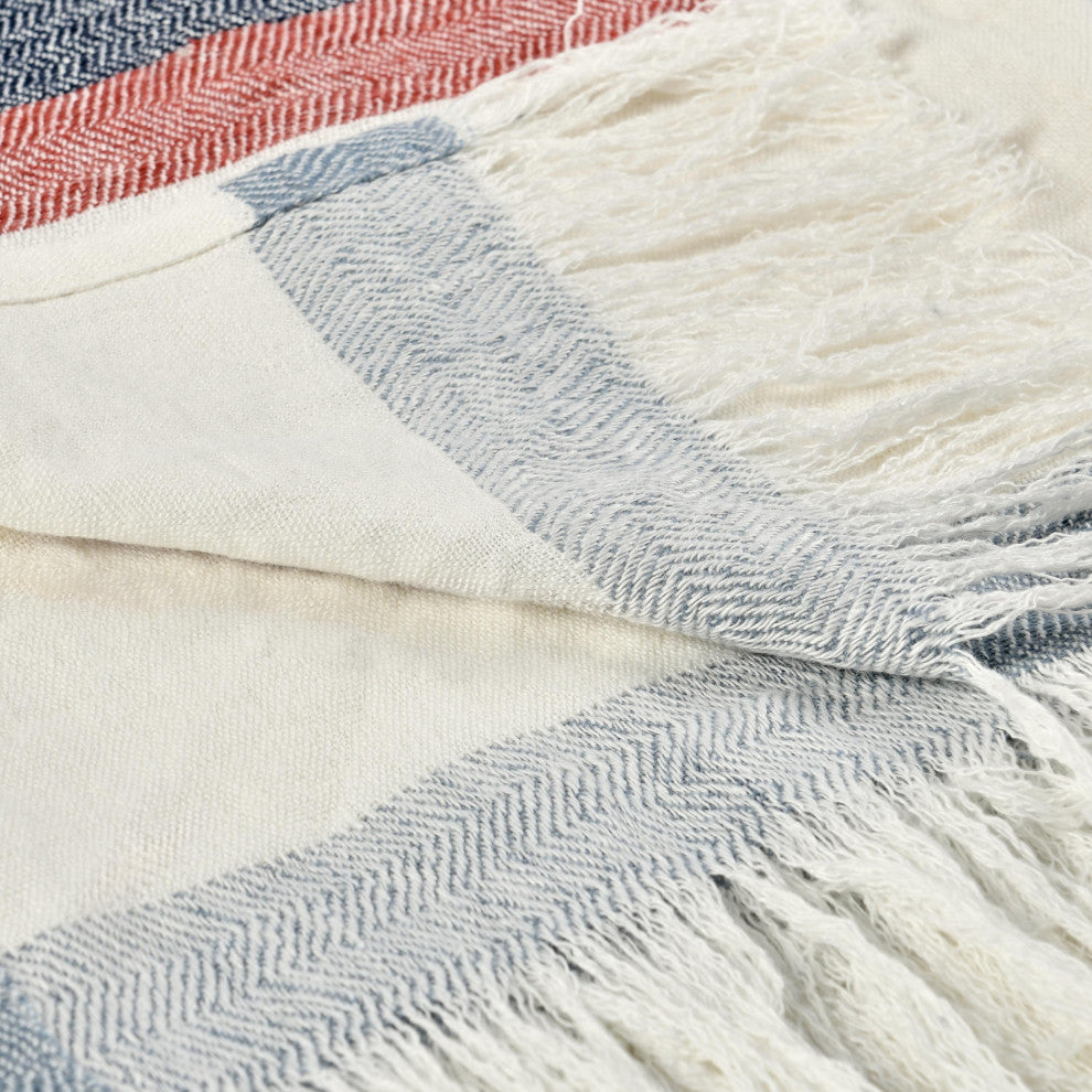 Talara 100% Belgian Linen 50"x70" Throw Blanket Blanket by Kosas Home