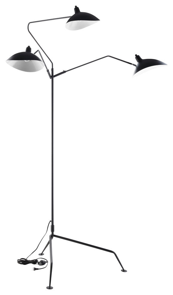 Modern Urban Contemporary Stainless Steel Floor Lamp, Black Steel