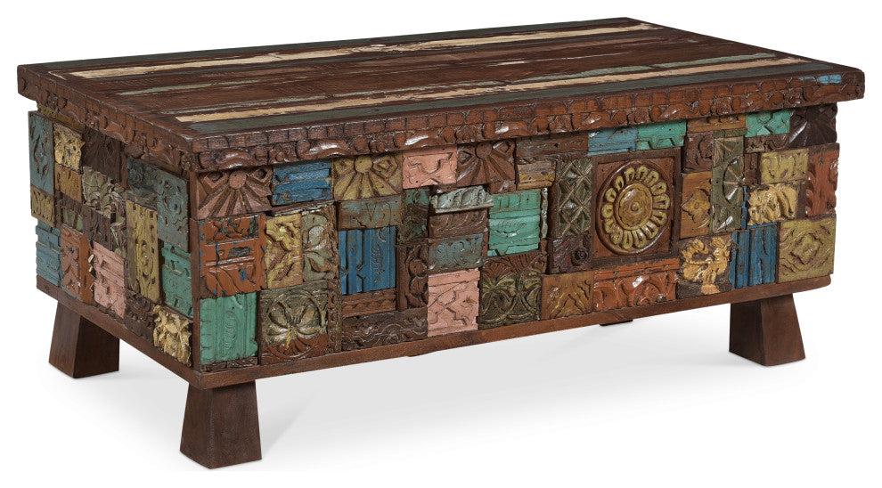 Elephant Reclaimed Wood Trunk Coffee Table