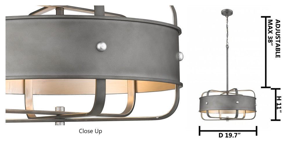 Ceiling Fixture, Charcoal Black