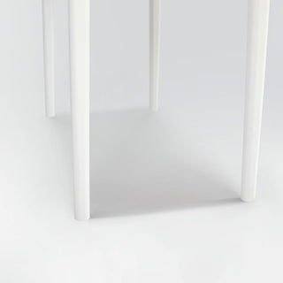 Meno 36" Rectangular Italian Carrara White Marble Console Table, White