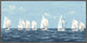 "Sailing Out" Floater Framed Painting Print on Canvas, 60x30