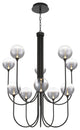 Iissa 10L 40" Black Smoke Chandelier