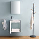 Valencia 20" Dark Slate Gray Wall Hung Vanity Set, Cabinet, Faucet, FFT3111CH