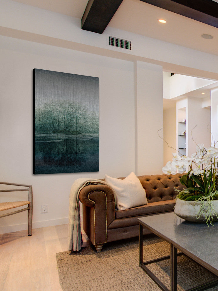 "Apple Lake" UV Ink Print on Brushed  Aluminum, 40"x60"
