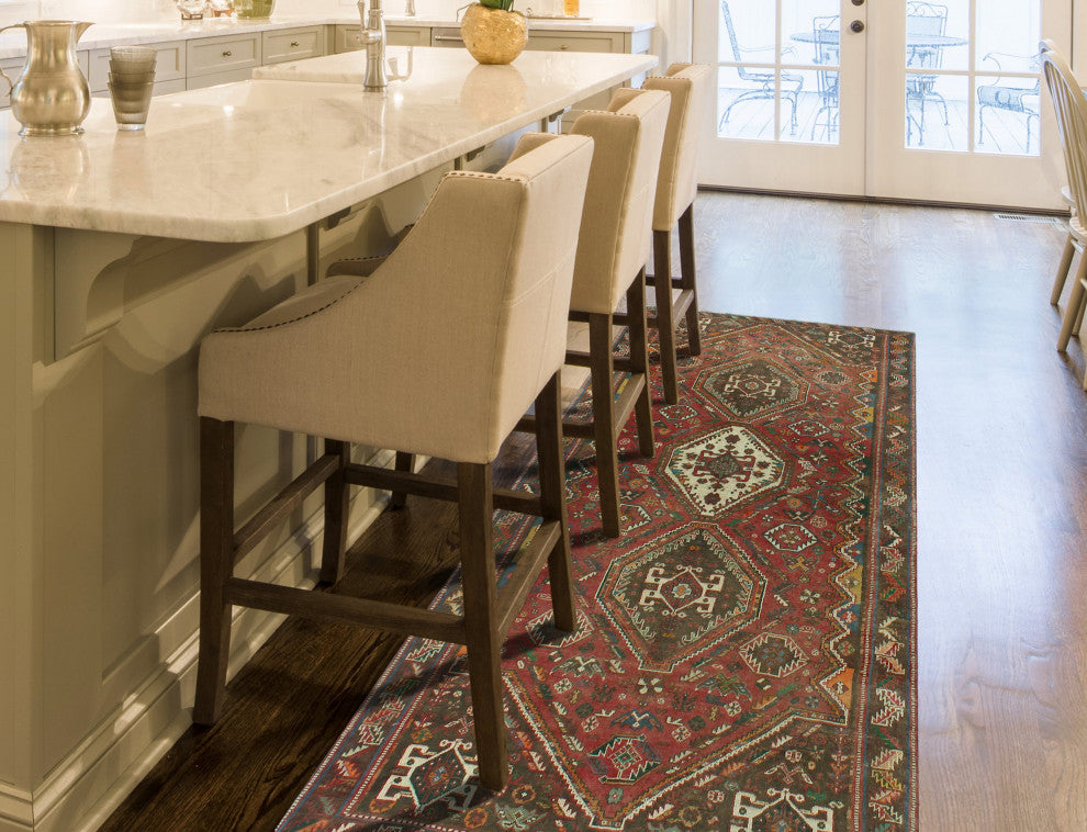 Semi-Antique Ashmat Red Runner