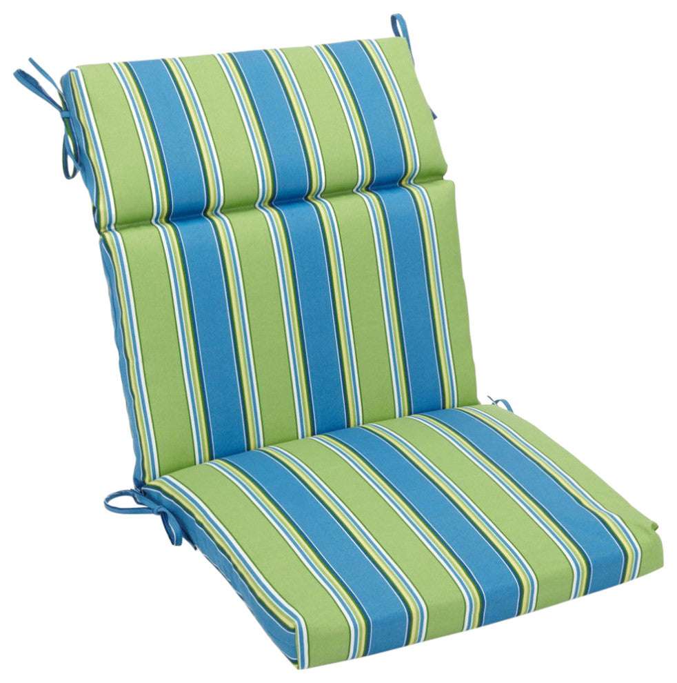 22"x45" Spun Polyester Squared Seat/Back Chair Cushion, Haliwell Caribbean