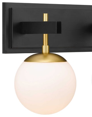 Allie 2-Lt Bath - Black/Satin Brass