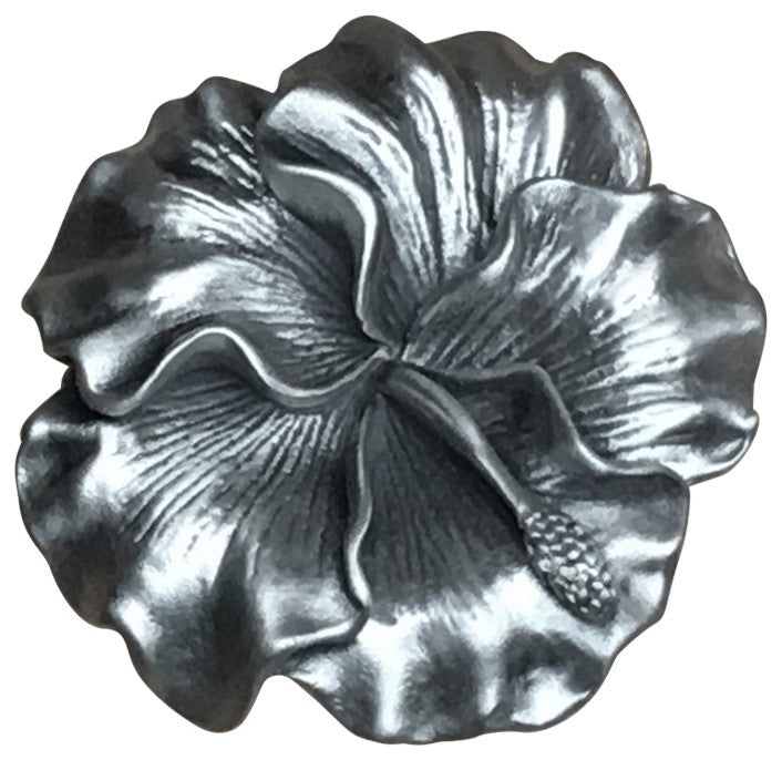 Large Hibiscus Knob, Satin
