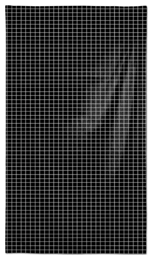 Black Grid 58 x 102 Outdoor Tablecloth