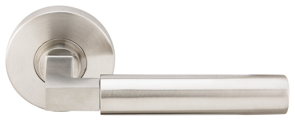 Aurora Lever, Tubular Passage, Satin Stainless Steel, 2-3/8" Backset