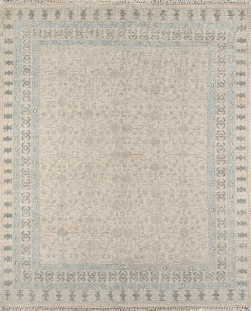 Erin Gates by Momeni Concord Sudbury Hand Knotted Wool Area Rug, Ivory, 7'9"x9
