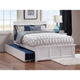 Madison Full Platform Bed, Matching Foot Board, Full Size Trundle Bed, White