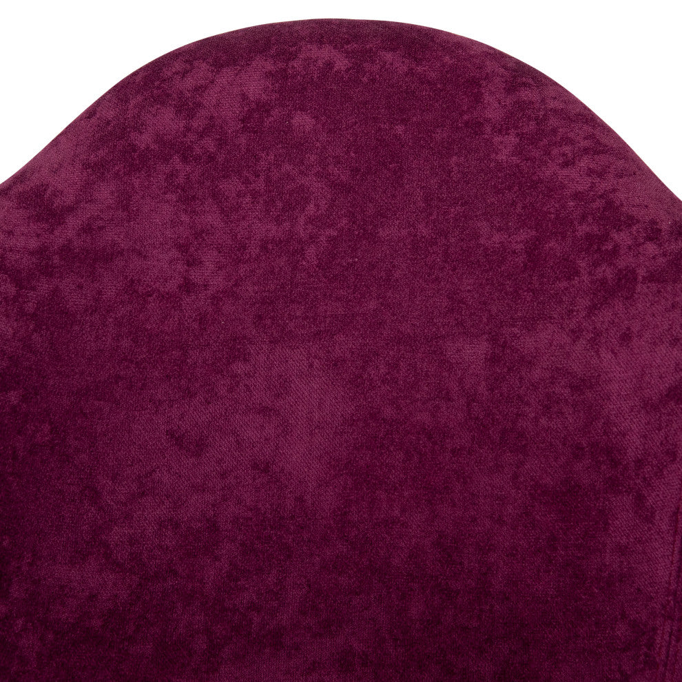 LeisureMod Willow Velvet Eiffel Wooden Base Accent Chair