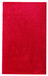 Louann Solid Shag Rug - Deep Red - 2' 7" X 8'