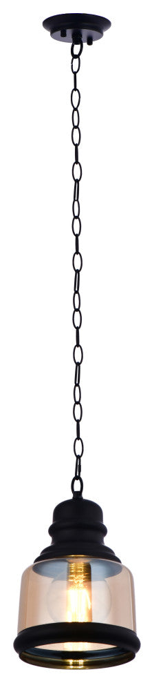 Lazzur Sarthe 1 Light 6" Matte Black Pendant