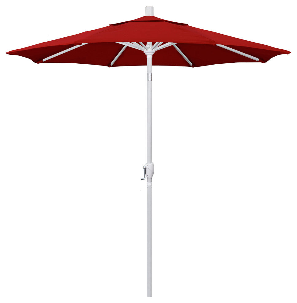 7.5' Aluminum Umbrella Push Tilt, Sunbrella, Jockey Red