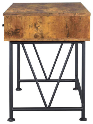 3-Drawer Writing Desk, Antique Nutmeg and Black