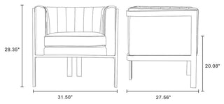 Manhattan Comfort Paramount Accent Chair, Set of 2