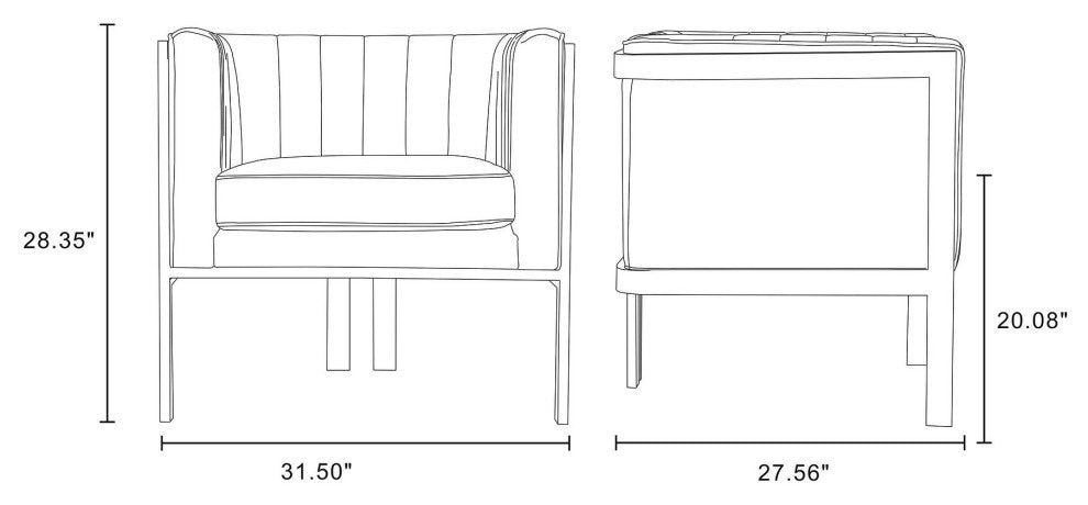 Manhattan Comfort Paramount Accent Chair, Set of 2