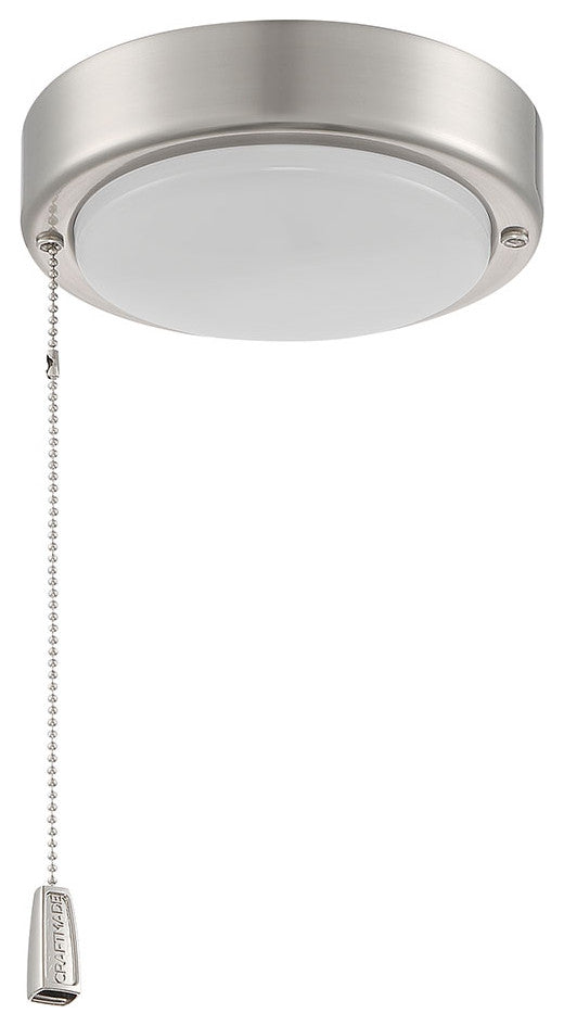 LED Disk Fan Light Kit in Brushed Polished Nickel
