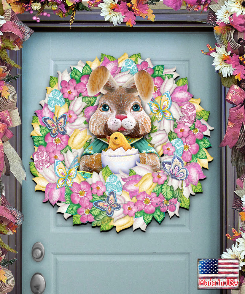 Bunny Wreath Door Hanger