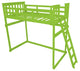 Mission Loft Bed, Lime Green, Twin, End Ladder