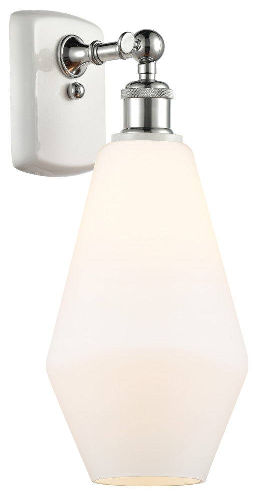 Innovations 516-1W-WPC-G651-7-LED 1-Light Sconce, White, Polished Chrome