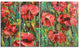 Red Poppies Watercolor Drawing, Floral Wall Art, 48"x28", 4 Panels
