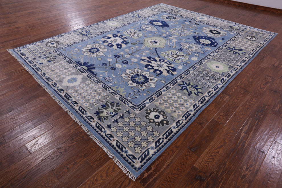 9' 2" X 12' 2" Turkish Oushak Handmade Wool Rug - Q13578