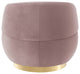Inspired Home Shaniyah Accent Chair, Swivel, Blush/Gold Velvet