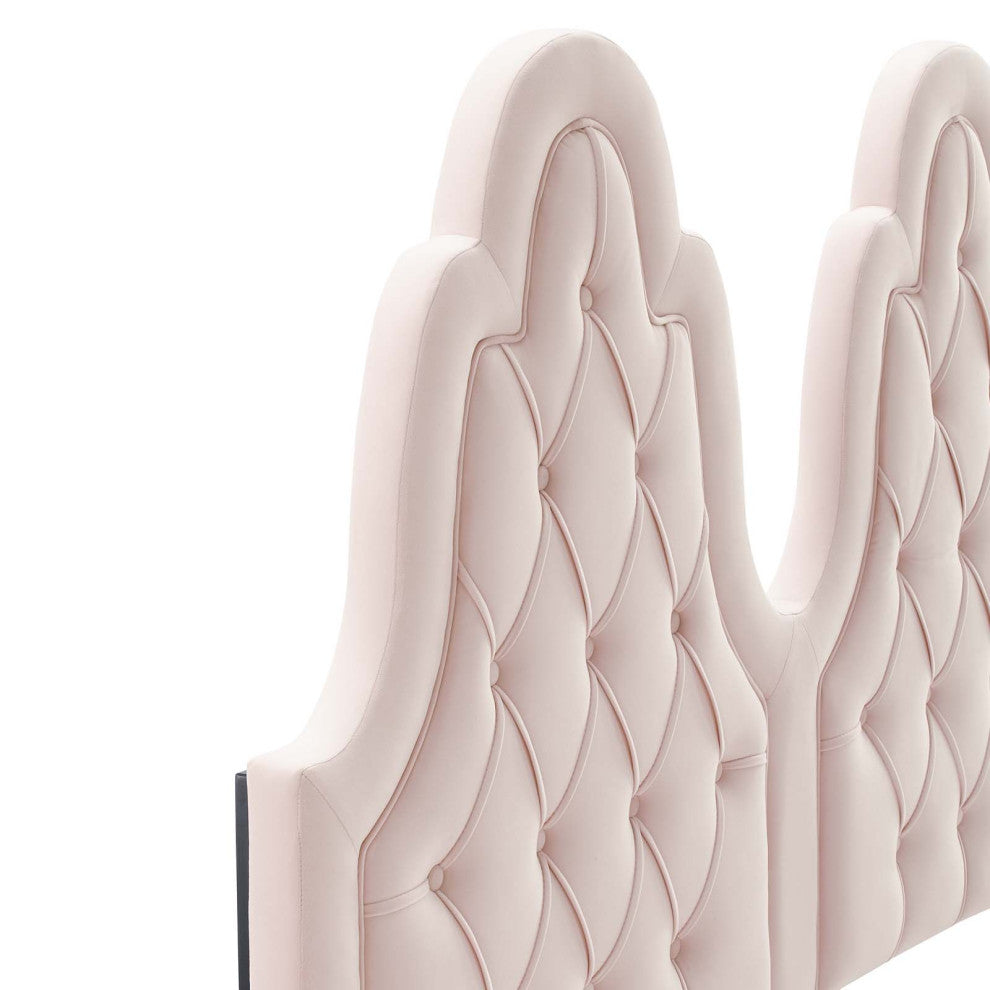 Augustine Tufted Performance Velvet King/California King Headboard Pink