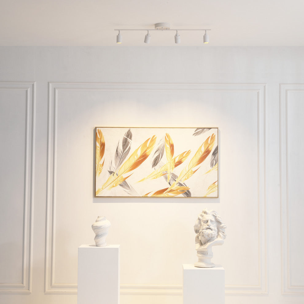 Vidalite Shura 4 Head LED Flush Mount FIxed Track Light, White