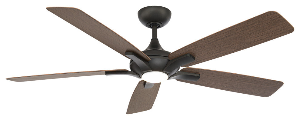 Mykonos 60" Indoor/Outdoor Smart Ceiling Fan, Bronze Dark Walnut, 3500K Light