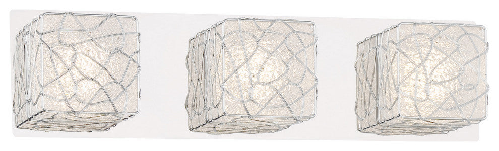 George Kovacs P5293-077-L, Livewire, 3-Light LED Bath Vanity In Metal