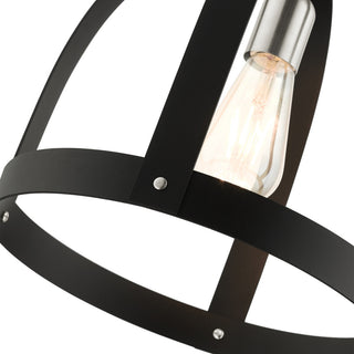 Textured Black Mid Century Modern, Industrial, Vintage, Rustic Pendant