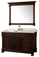 Andover Single Bathroom Vanity With Mirror, 55"