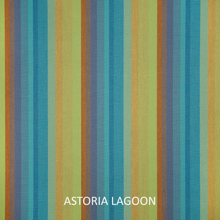 Sunbrella Indoor/Outdoor Blue Stripe Bench Cushion, 55x18, 55x18