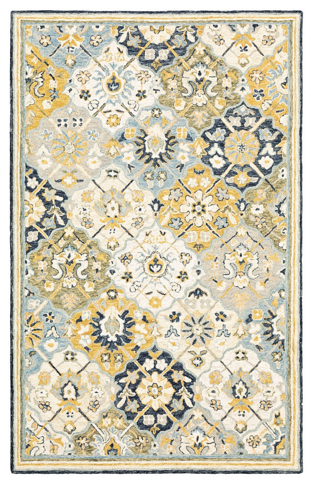 Oriental Weavers Sphinx Alfresco 28406 Rug, Blue/Gold, 3'6"x5'6"