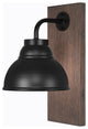 Oxbridge Wall Sconce, Matte Black & Painted Distressed Metal, 7" Shade