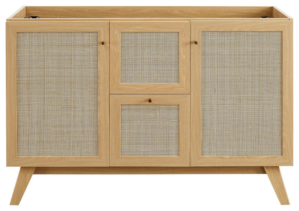 Soma 48" Single or Double Sink Compatible Bathroom Vanity Cabinet - Oak