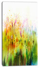 Cosmos Flowers and White Wildflowers, Large Floral Canvas Art Print, 16"x32"