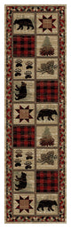 Hearthside Hollow Point Lodge Area Rug, Red, 2'3"x7'7"